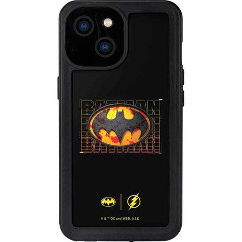 DC Comics The Flash Movie: Batman Bloody Logo iPhone 15 Waterproof Case